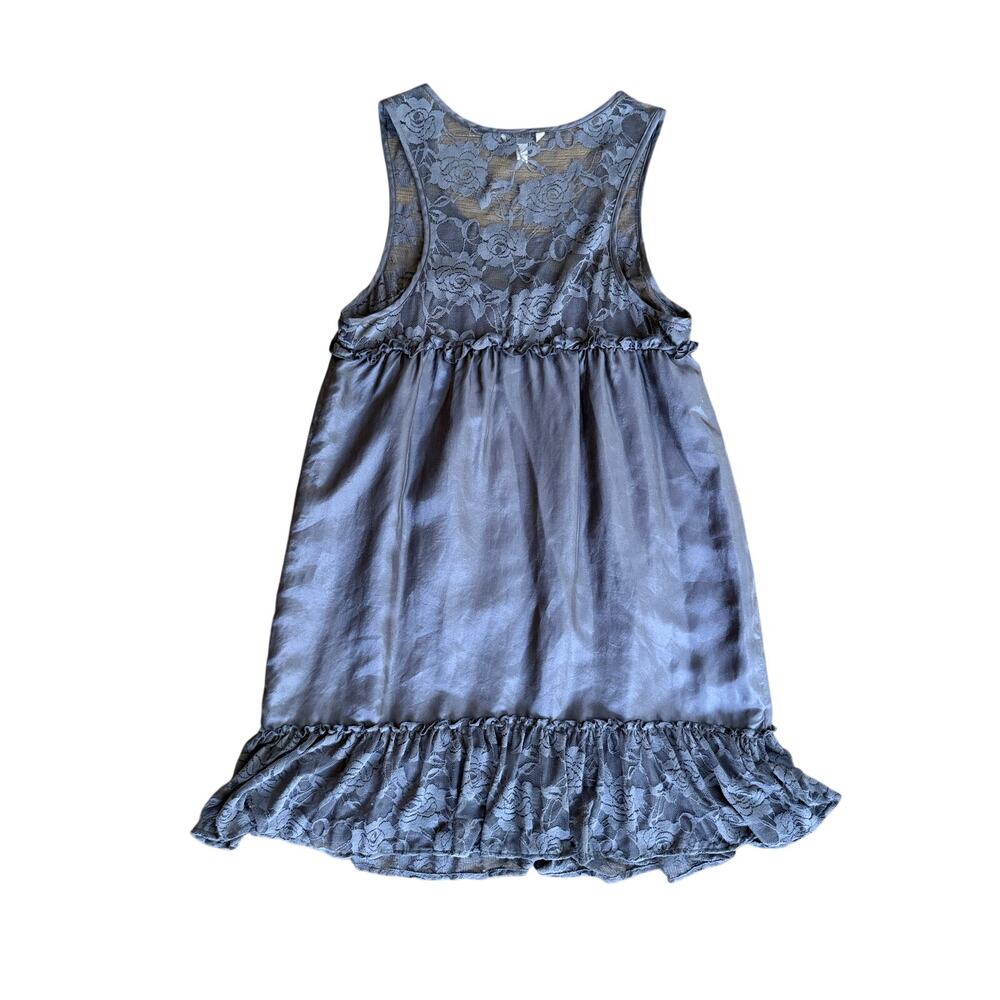 Vintage Heritage 1981 Gray Lace Slip Dress Sz Small